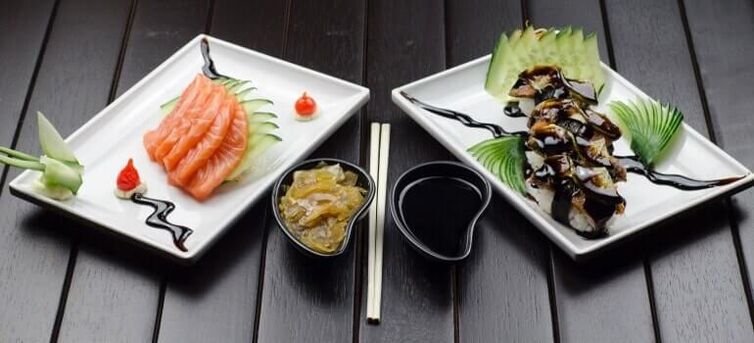 Pokrmy v nabídce japonské diety na hubnutí