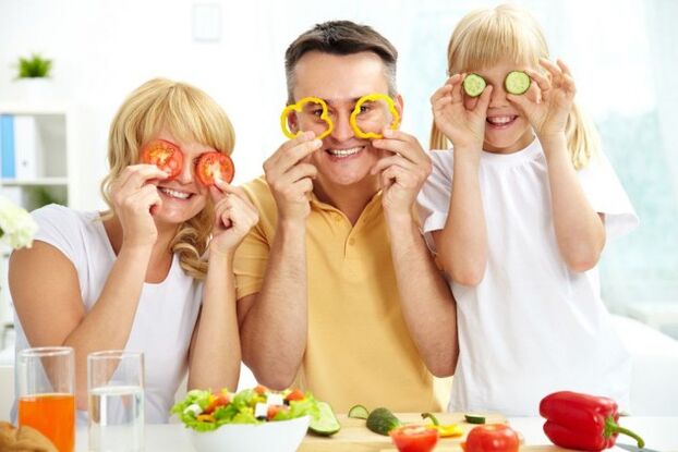 rodina jí zeleninu na zánět žaludku